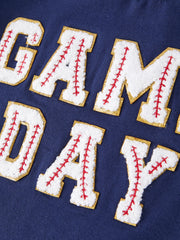 "GAME DAY" Print Top + Pants Girls Set