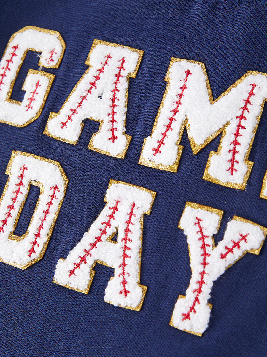 "GAME DAY" Print Top + Pants Girls Set
