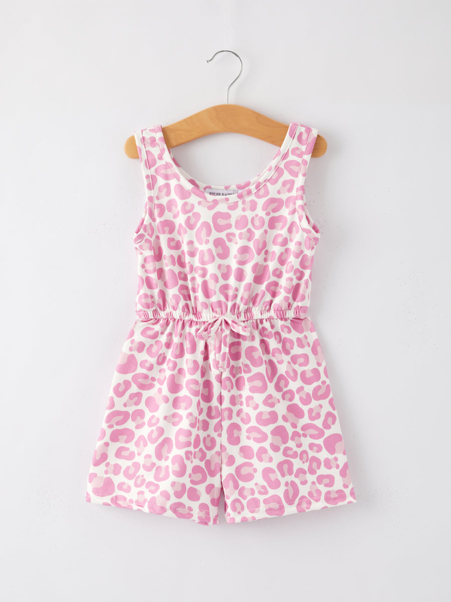 Leopard Striped Milk Silk 3-piece Jumpsuit Set