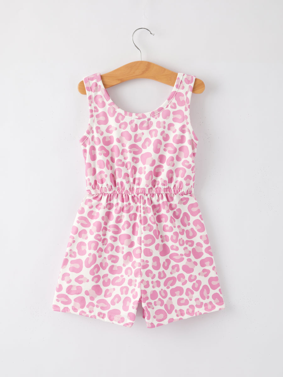 Leopard Striped Milk Silk 3-piece Jumpsuit Set