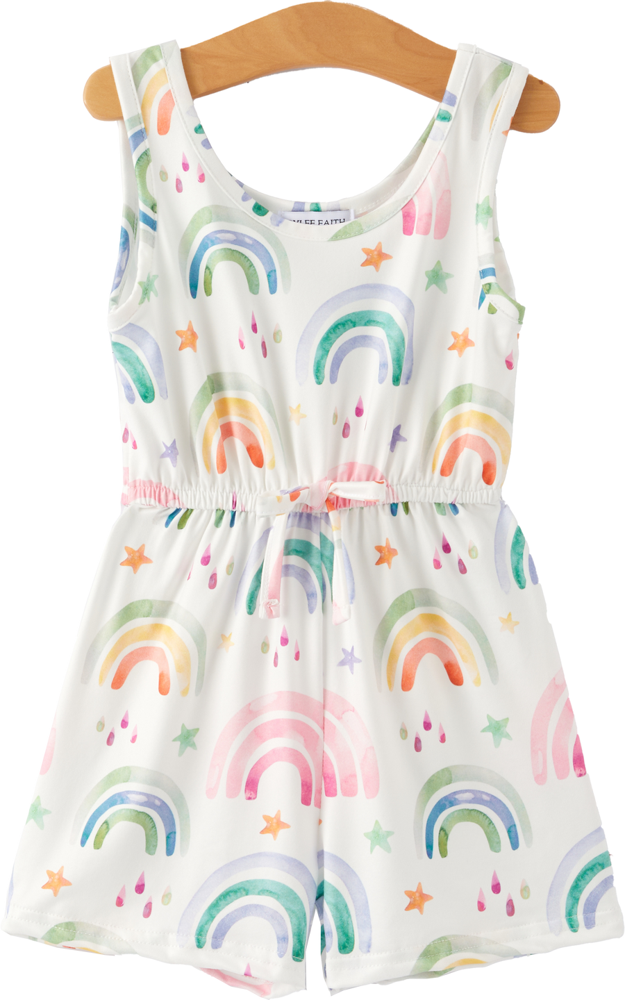 Rainbow Striped Milk Silk 3-piece Jumpsuit Set