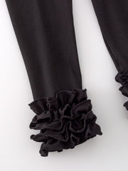 Milk Silk Ruffled Black Icing Legging