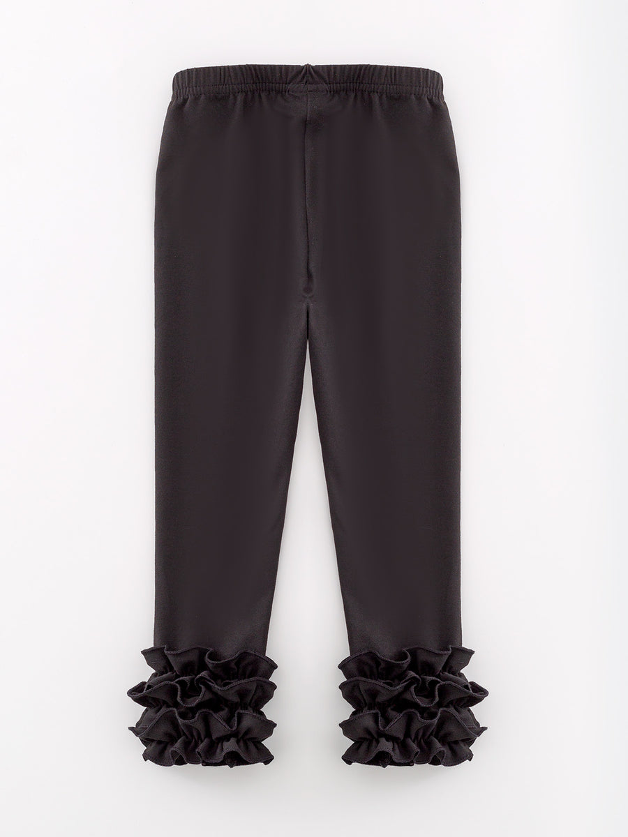 Milk Silk Ruffled Black Icing Legging