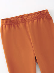 Brown Milk Silk Ruffled Legging