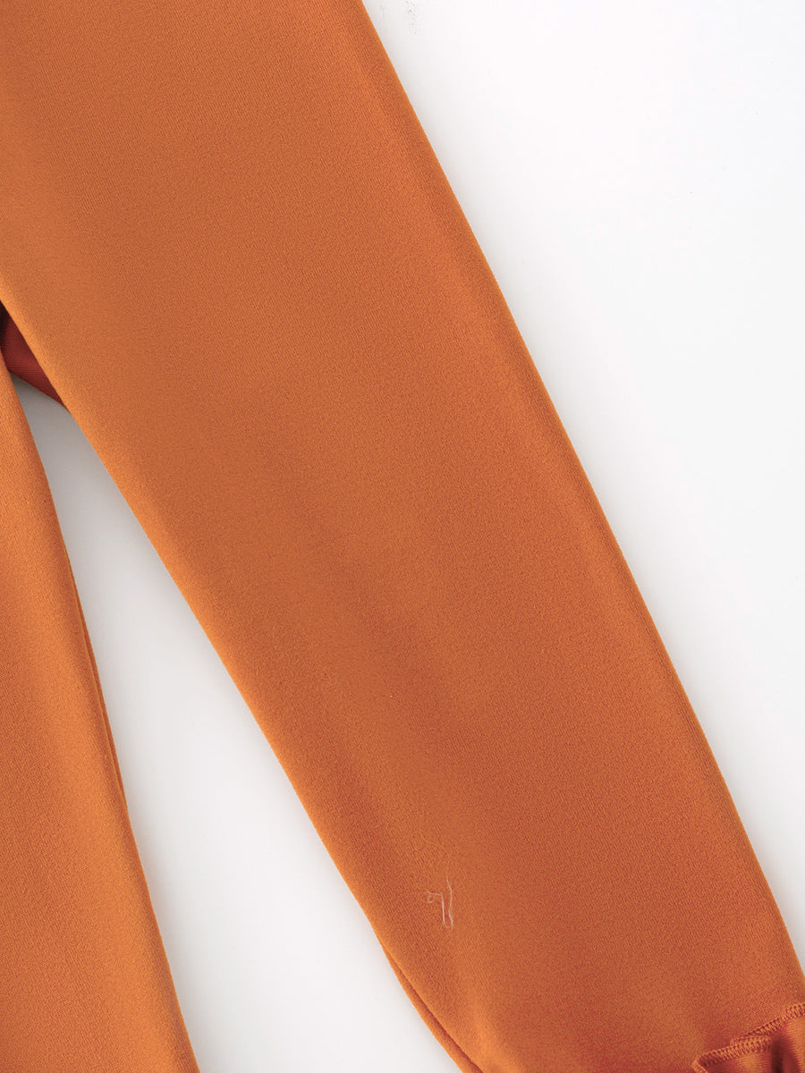 Brown Milk Silk Ruffled Legging