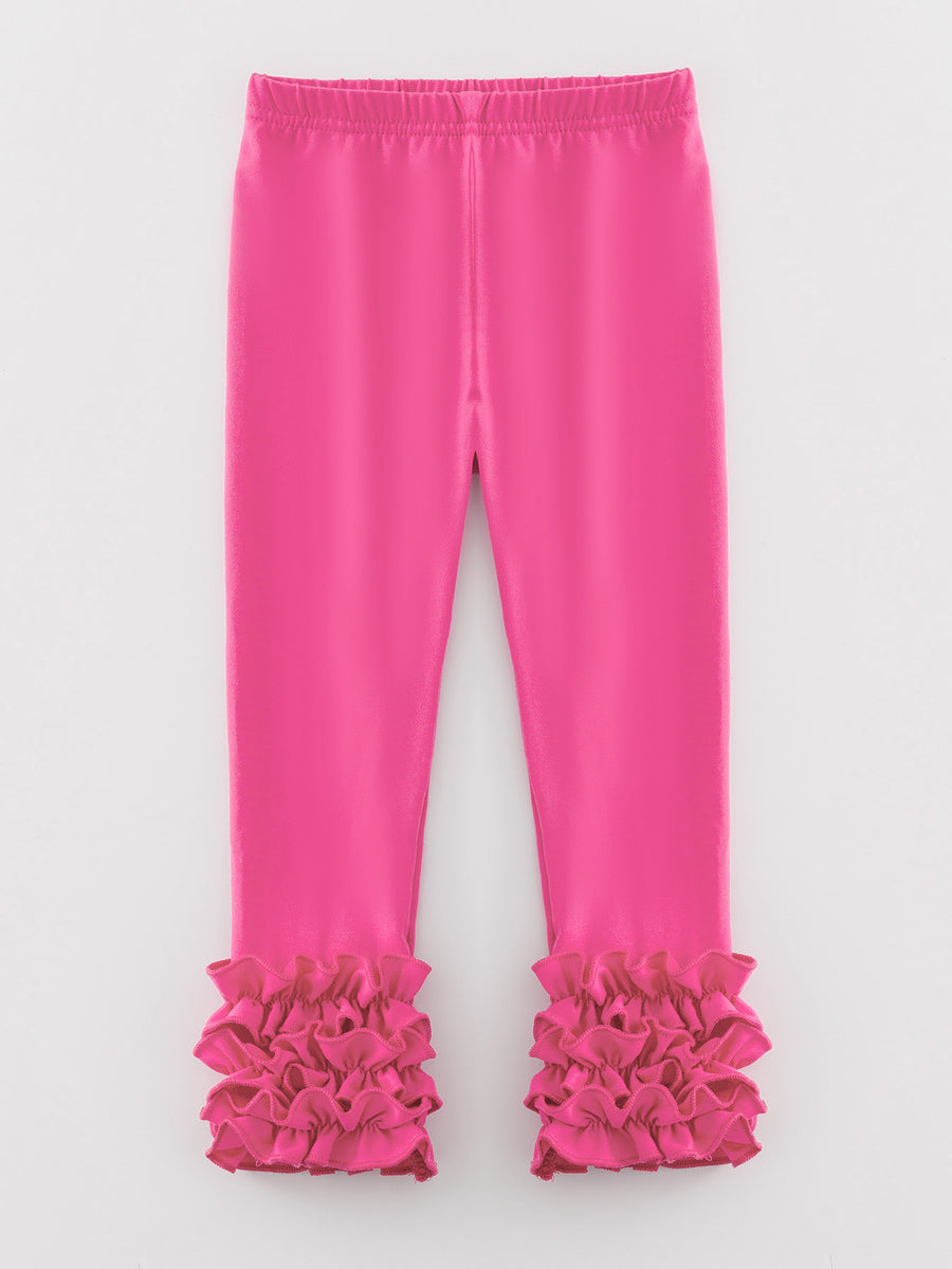 Milk Silk Ruffled Hot Pink Icing Legging