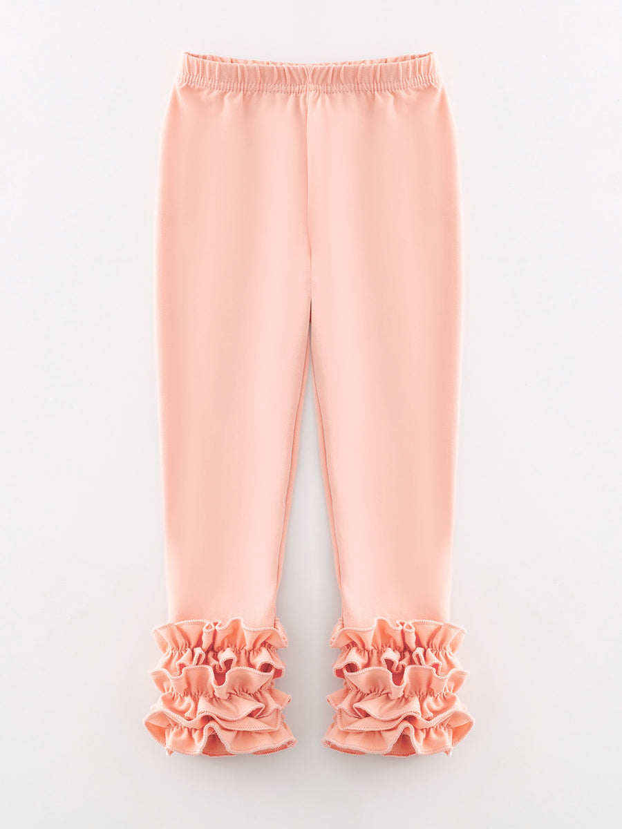 Milk Silk Ruffled Pale Pink Icing Legging