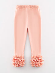 Milk Silk Ruffled Pale Pink Icing Legging