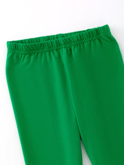 Green Milk Silk Ruffled Legging