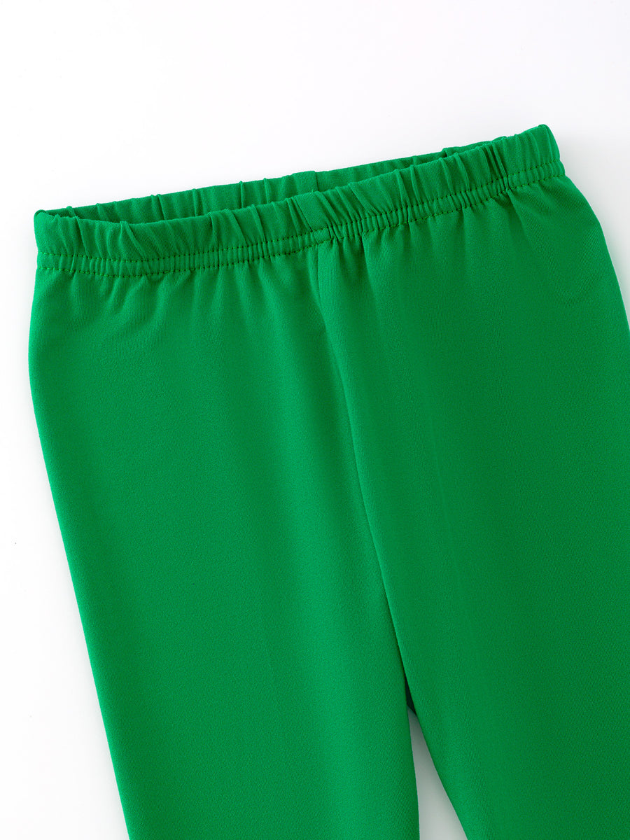 Green Milk Silk Ruffled Legging