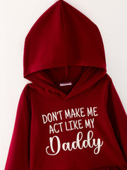 Girls Set Of 2 Pcs In One Package “Wild Child” Print Hooded Sweatshirt Set