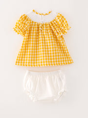 Chicken Smocking Embroidered Girls Outfits