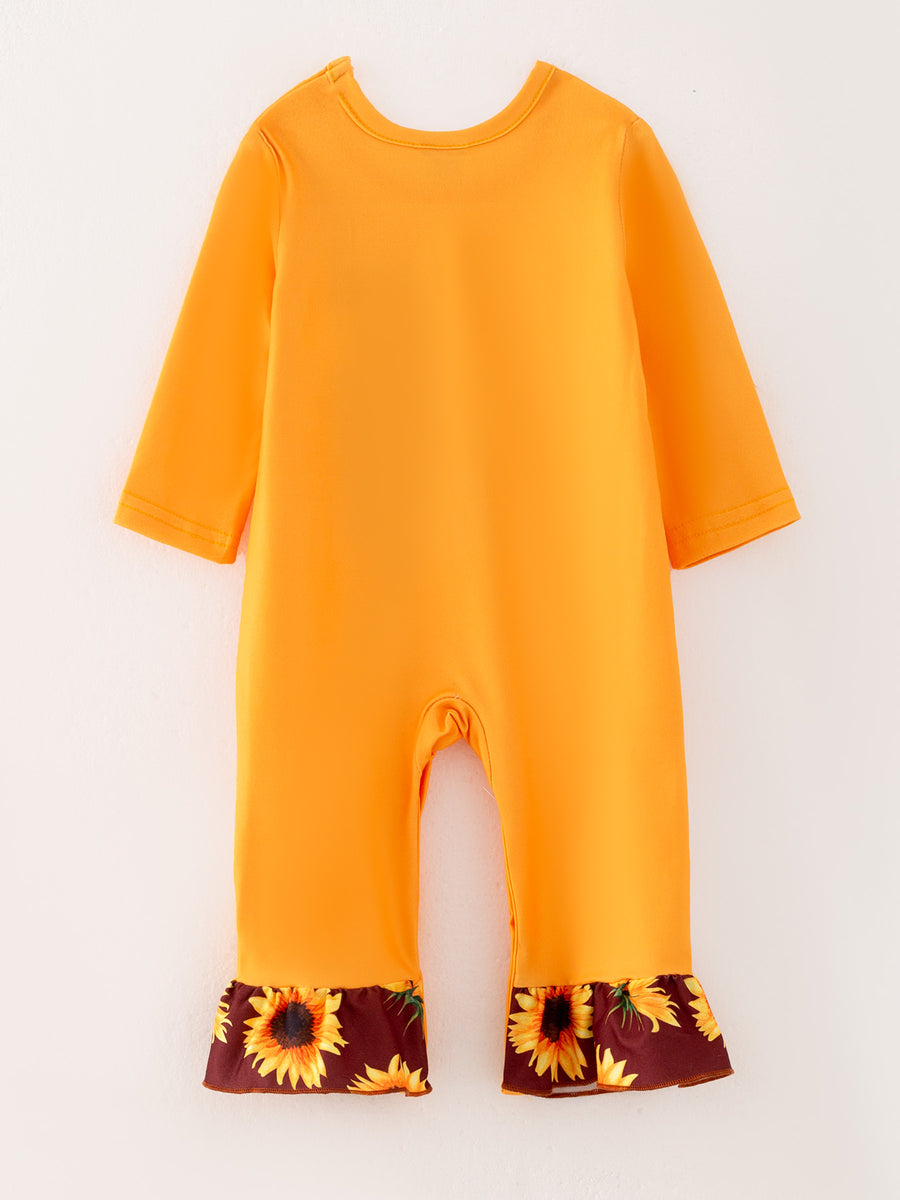 4 piece Baby Girl Autumn /Winter Letter Leopard O-neck Ruffle Romper Set