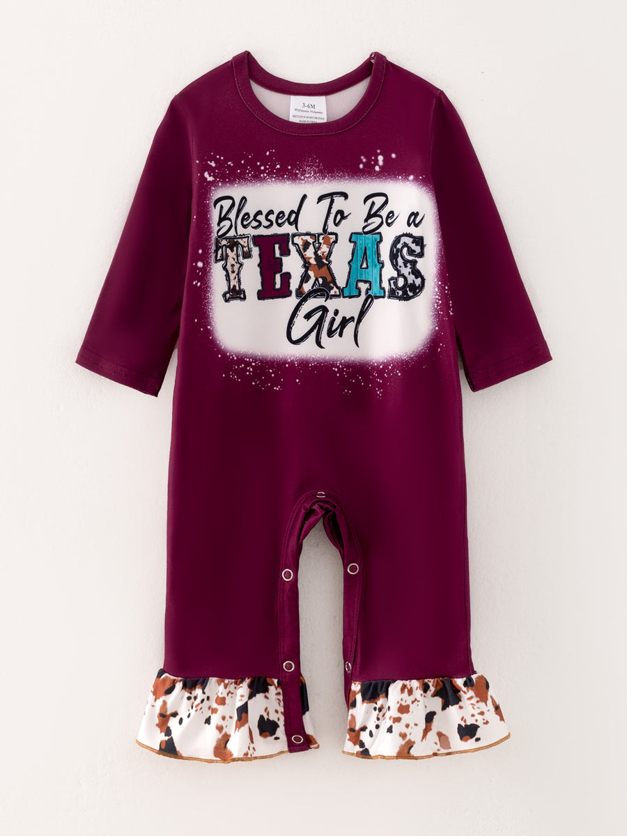 4 piece Baby Girl Autumn /Winter Letter Leopard O-neck Ruffle Romper Set