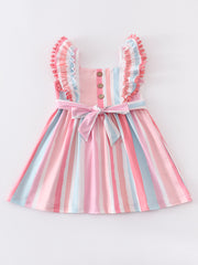 Colored Stripe Girl Dress