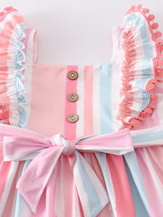 Colored Stripe Girl Dress