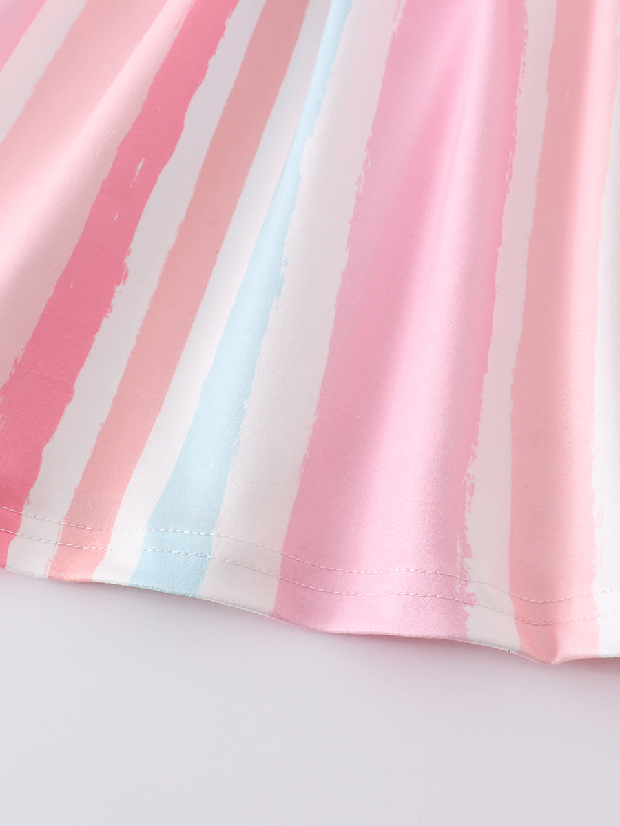 Colored Stripe Girl Dress