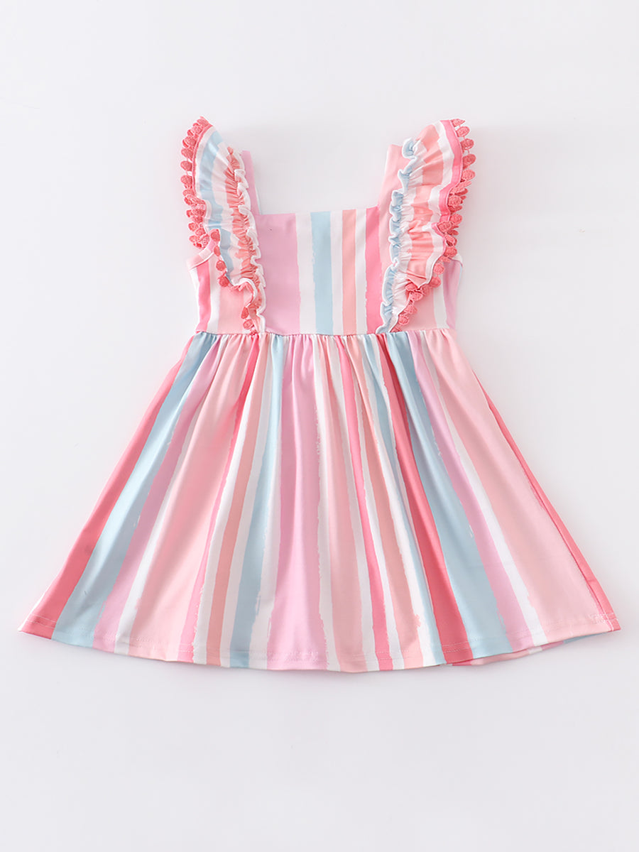 Colored Stripe Girl Dress