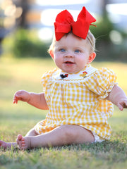 Chicken Smocking Embroidered Girls Outfits