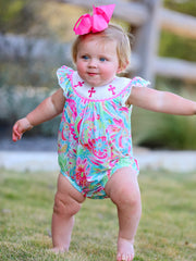 Easter Cross Smocking Embroidery Baby Girl Romper