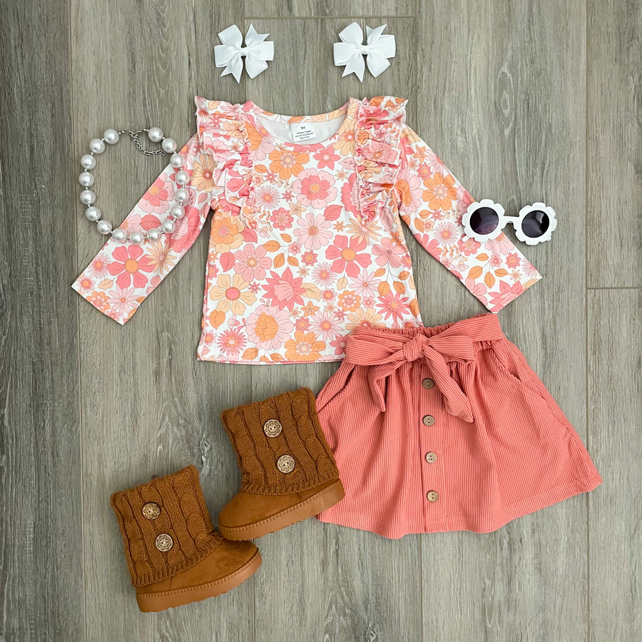 'Matilda' Floral Skirt Set