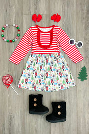 Red Stripe Nutcracker Dress