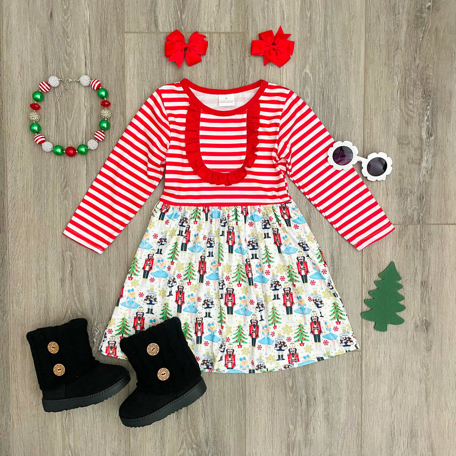 Red Stripe Nutcracker Dress