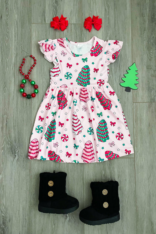 Christmas Tree Cakes & Peppermint Boutique Dress