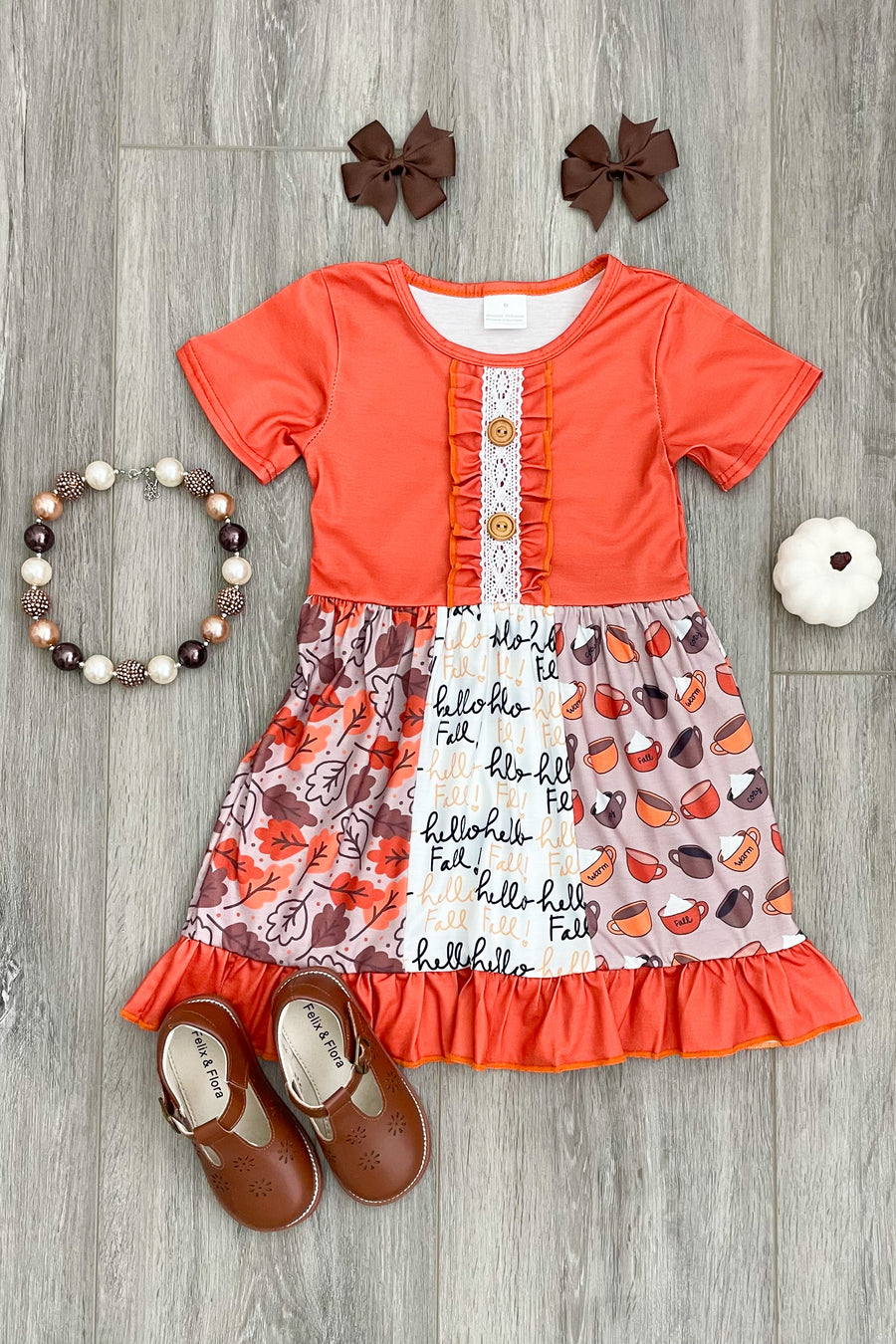 "Hello Fall" Panel Dress