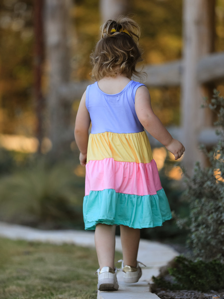 Rainbow Star Colorful 3-Piece Dress Set