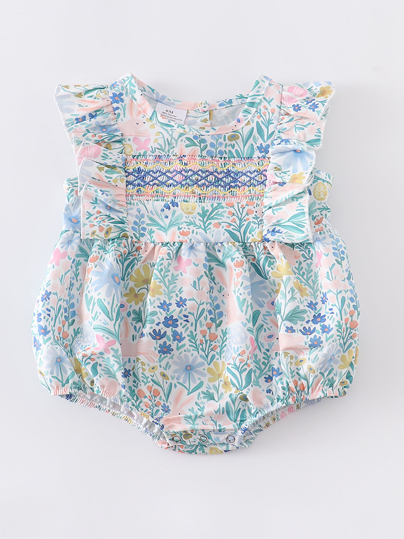 Baby Christmas Embroidered Rabbit Hooded Romper
