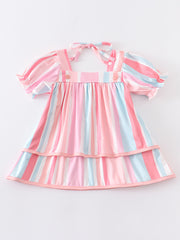 Colored Stripe Ruffle Shirt