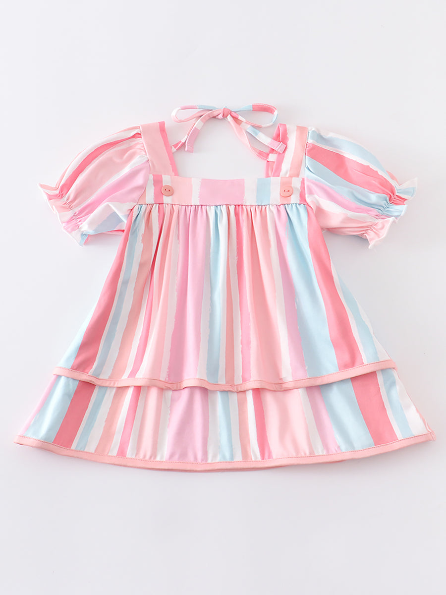 Colored Stripe Ruffle Shirt