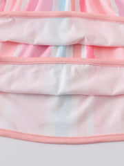 Colored Stripe Ruffle Shirt