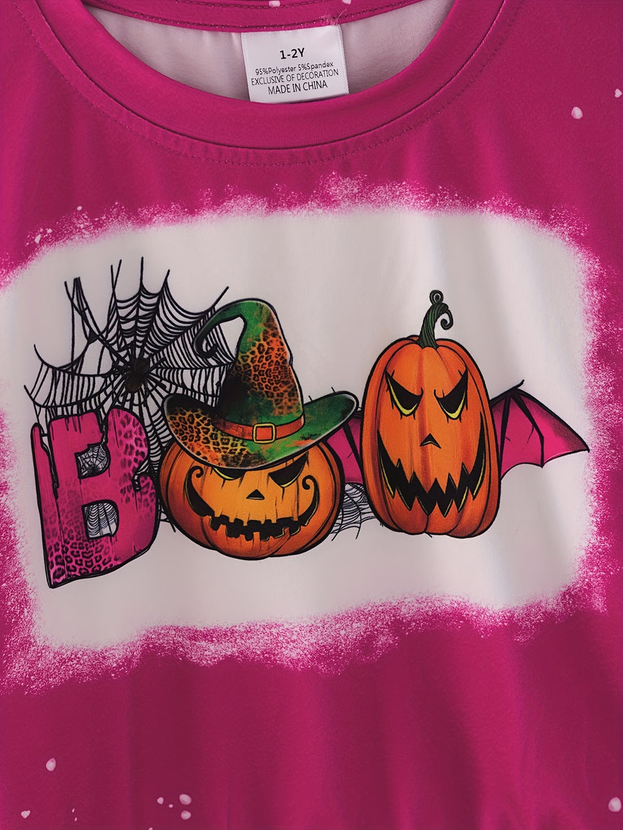 Fall Halloween 4 pieces Long sleeve O-neck T-shirt