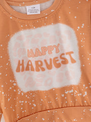 Fall Thanksgiving Halloween 4 pieces Long sleeve O-neck T-shirt