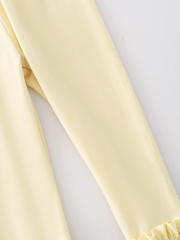 Beige Milk Silk Ruffled Solid Icing Legging