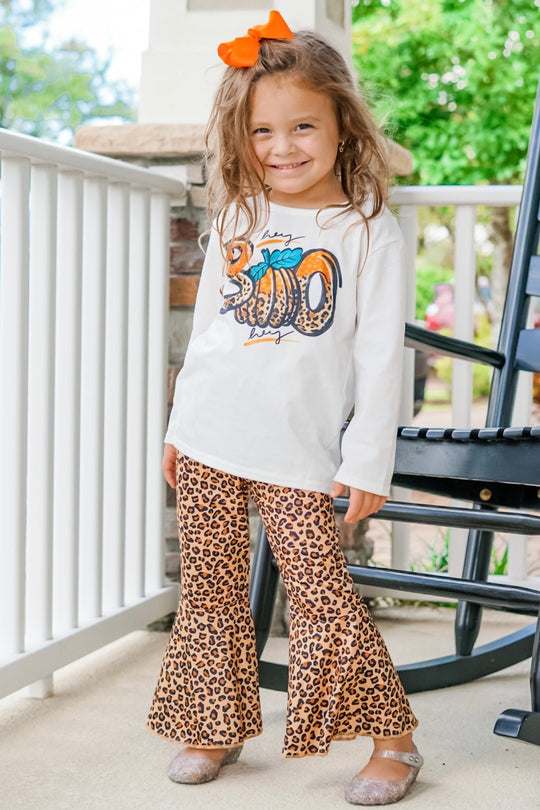 "Hey BOO Hey" Leopard Bells Set - Rylee Faith Designs