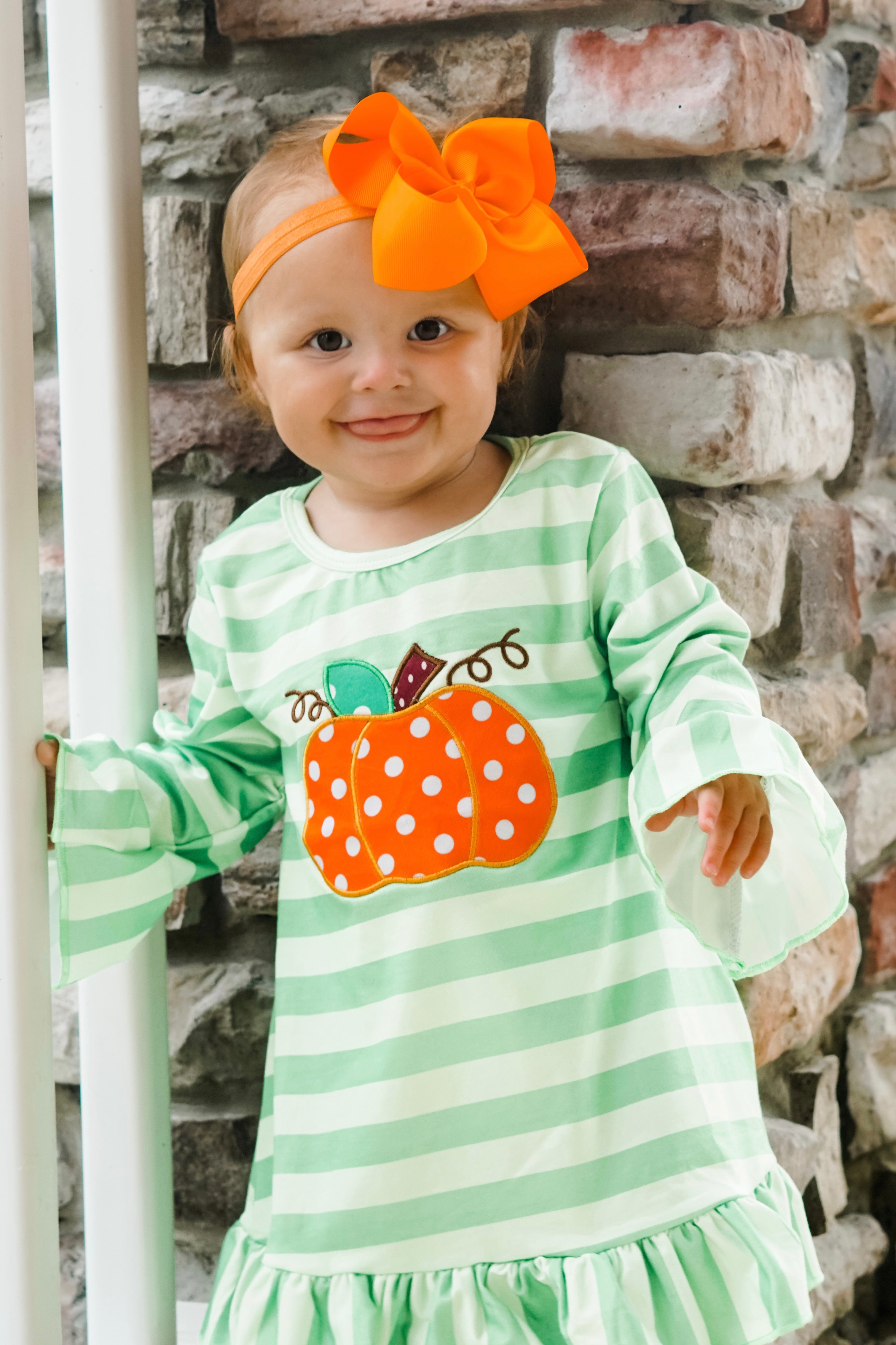 Pumpkin Applique Dress