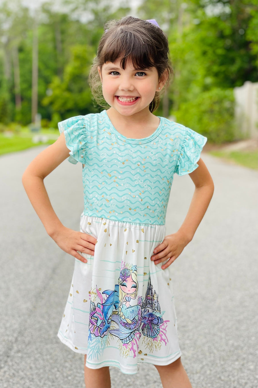 Mermaid Waves Boutique Dress - RESTOCKED! - Rylee Faith Designs