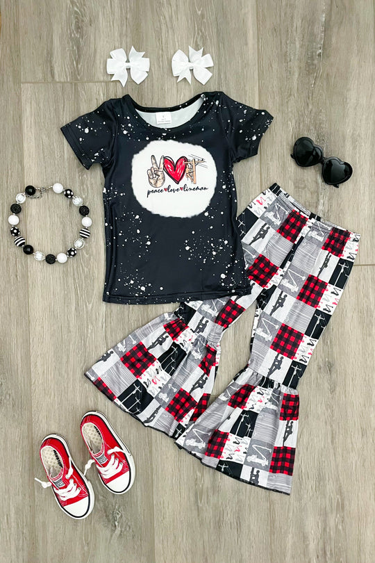 Peace•Love•Lineman Bells Set - Rylee Faith Designs