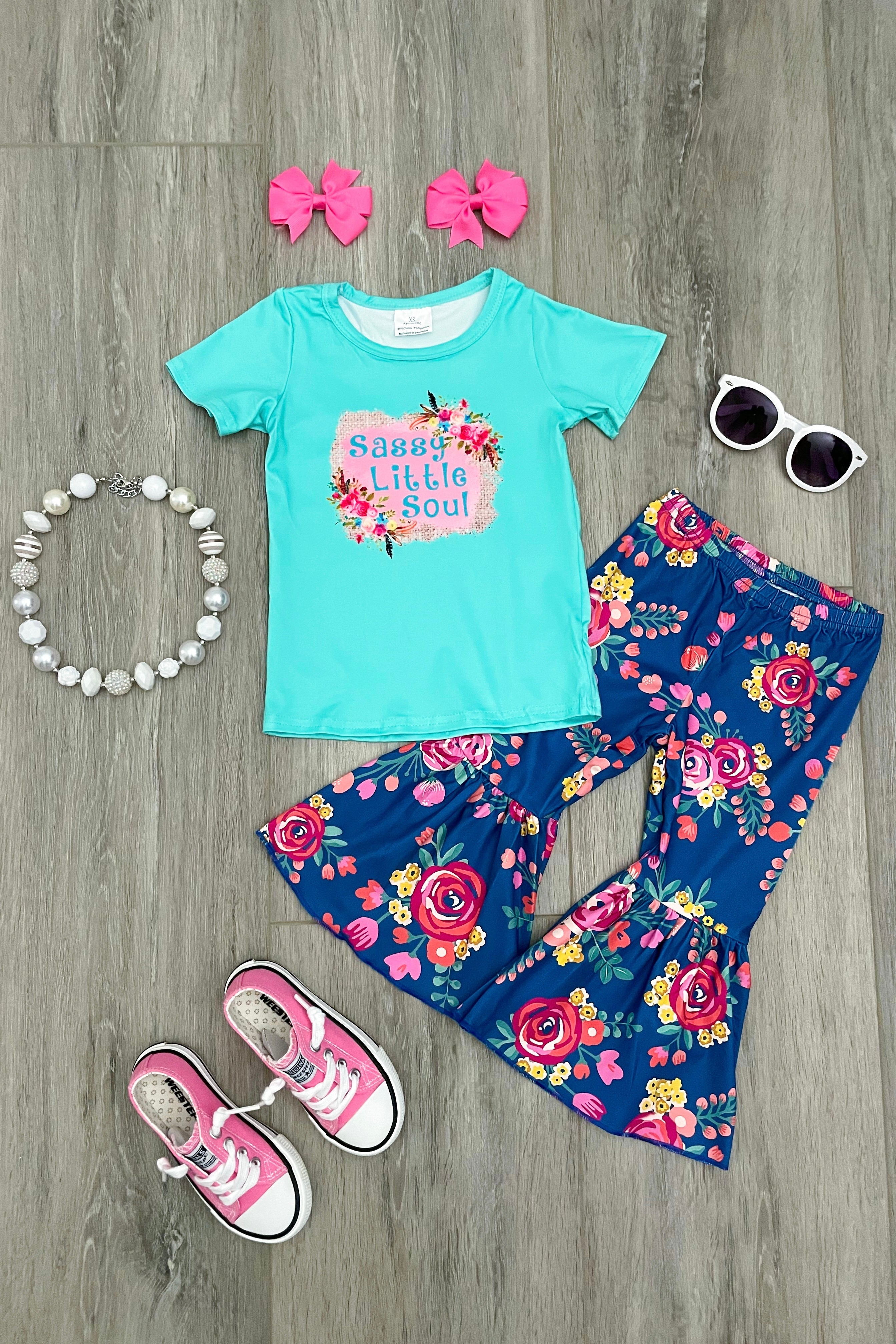 Isabella Bell Bottom Pant Set {Limited}, girls boutique clothing – Rylee  Faith Designs