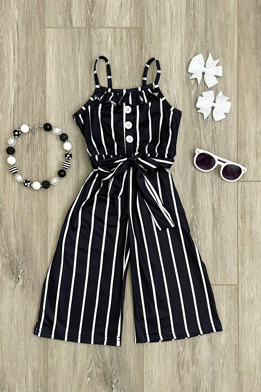 The "Kai" Striped Jumpsuit - two colors! - Rylee Faith Designs