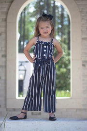 The "Kai" Striped Jumpsuit - two colors! - Rylee Faith Designs