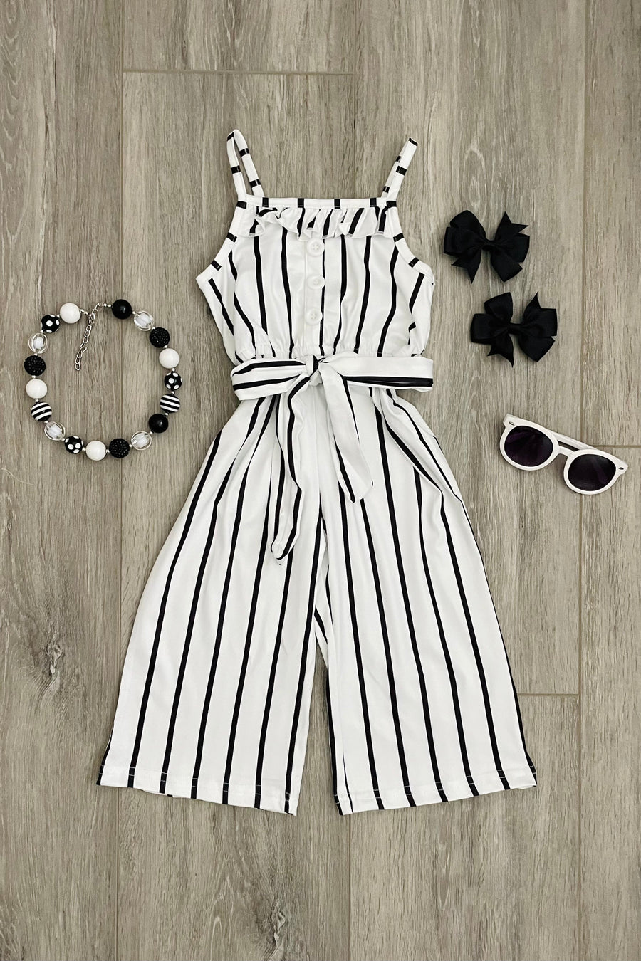 The "Kai" Striped Jumpsuit - two colors! - Rylee Faith Designs
