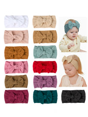 Baby Girl Bow Headband Same Color 3 Piece Set