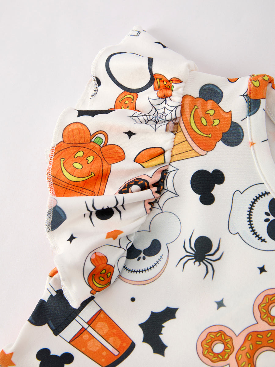 Halloween Party Character Pattern Girls Dress