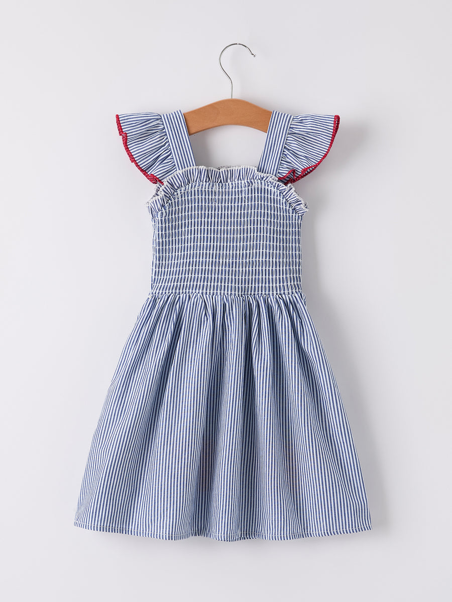 BACK TO SCHOOL Apple Applique Girls Dress