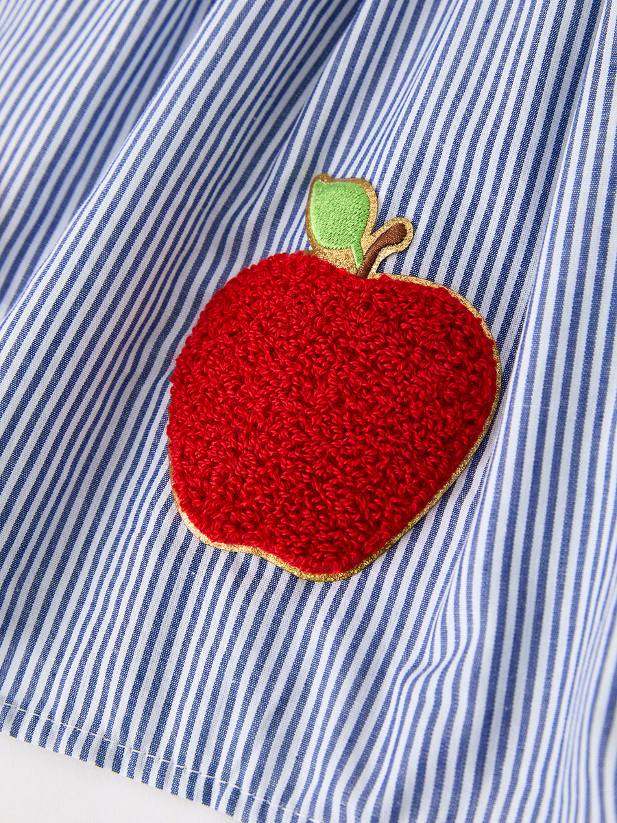BACK TO SCHOOL Apple Applique Girls Dress