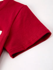 Red Plaid Smocked Church Christ Bishop Christening Boys'Set